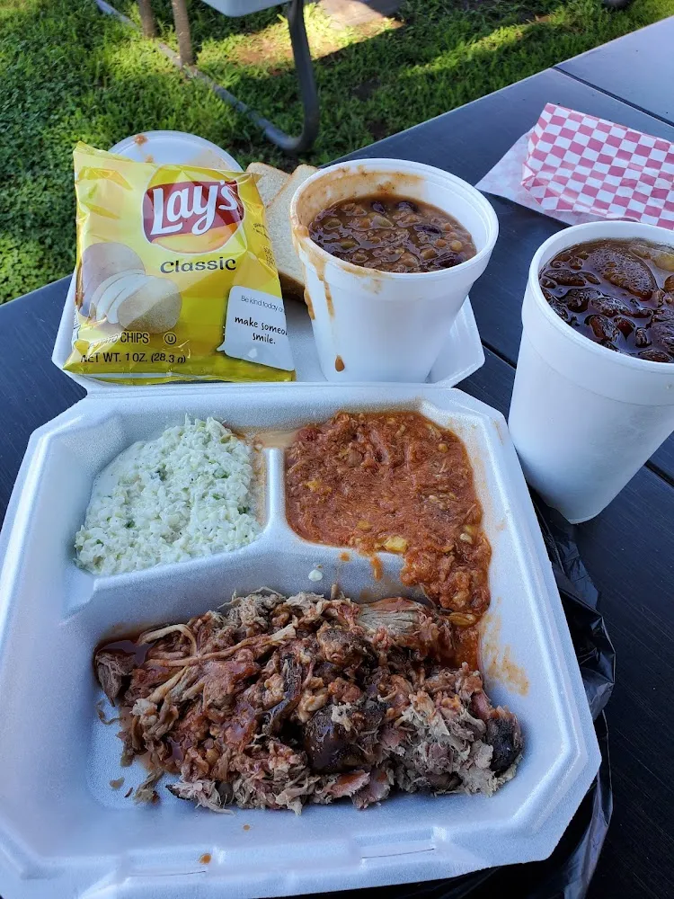 Pork Plate with Slaw Stew and Beans